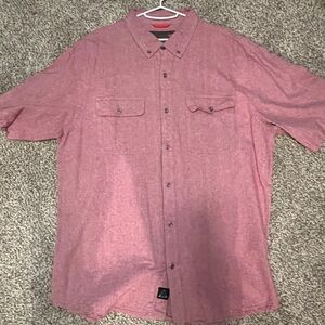 Men's Red Casual Button Down Shirt XXL
American ware